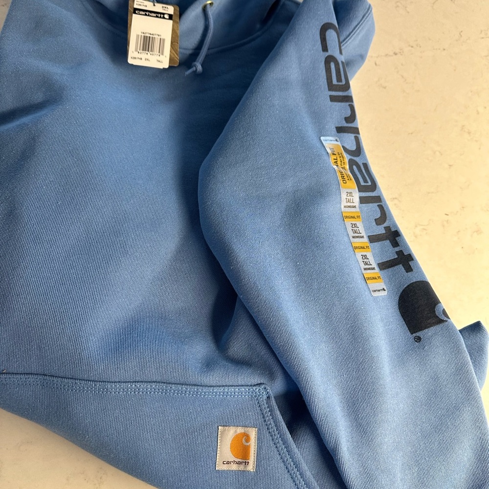 Men’s Carhartt 2XL tall blue sweatshirt nwt